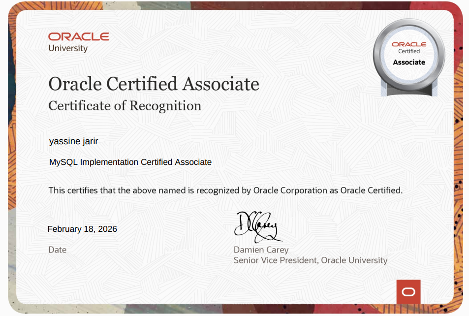 MySQL Implementation Certified Associate